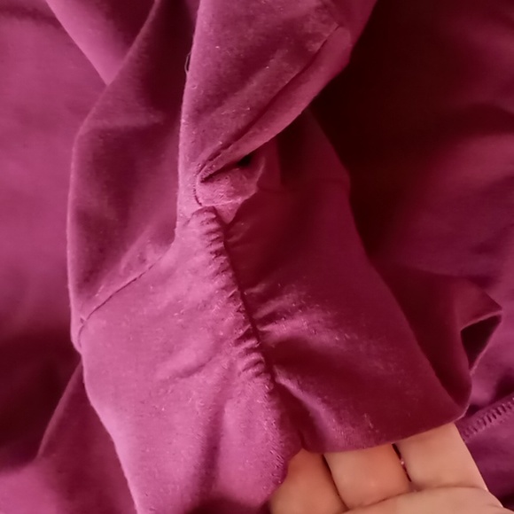 Ambiance Long Sleeve Mock Turtle Bodysuit Size Medium Burgundy/Wine - Picture 5 of 9